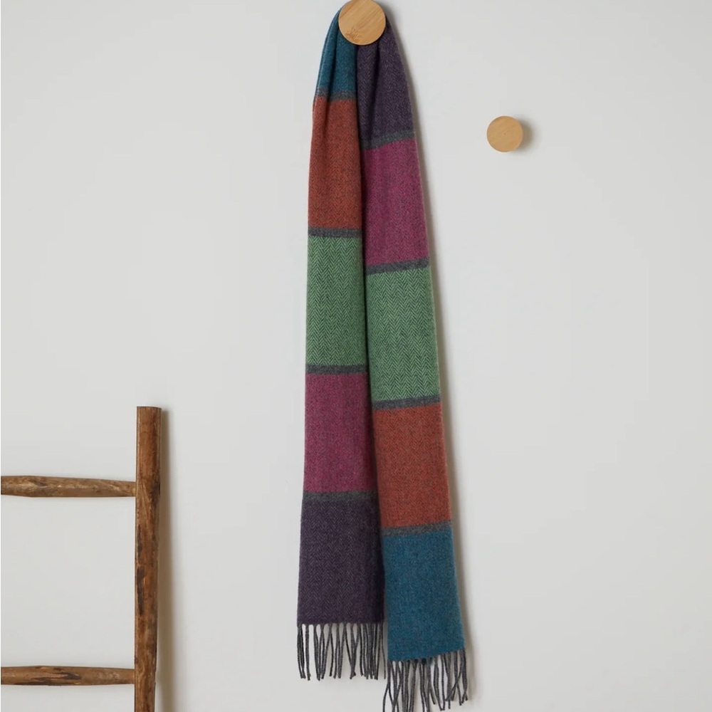 Foxford Bright Stripe Lambswool Scarf